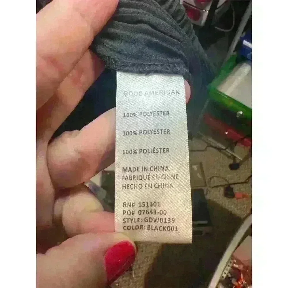 Good American Women's Black Ribbed Maxi Slip Dress Size 00 - Picture 8 of 14